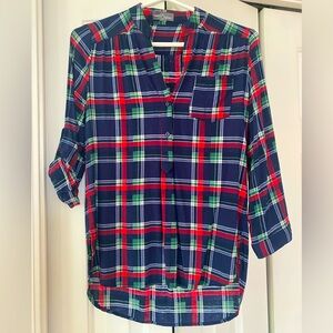 Plaid Button-Up Shirt
